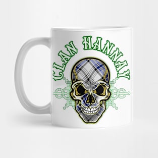 Scottish Clan Hannay Tartan Celtic Skull Mug